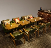 重庆实木休闲餐厅扶手椅